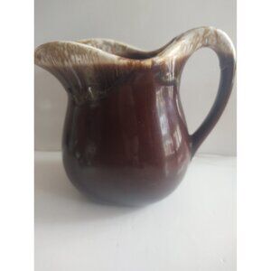 Vintage McCoy Pottery Brown Drip Glaze Pitcher Creamer 7”
